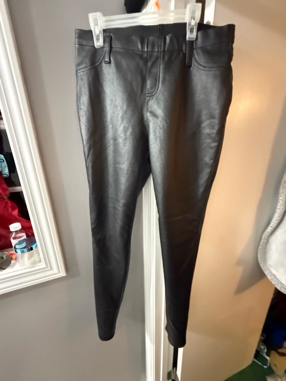 Women’s Black Faux Leather Leggings - Sleek High-Rise Style